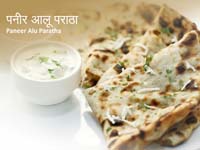 Panner Aloo Paratha - A Paratha made with Potato and Cottage Cheese Stuffing.