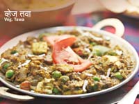 Veg Tawa - A delicacy made from shallow fried vegetables.